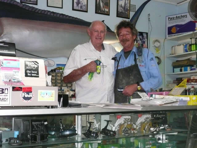 Dave with his Mentor, Tom Nairne, owner of Topgun Lures